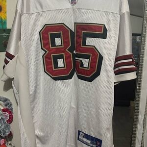 Reebok White NFL Authentic Jersey with Blue and Red Trim